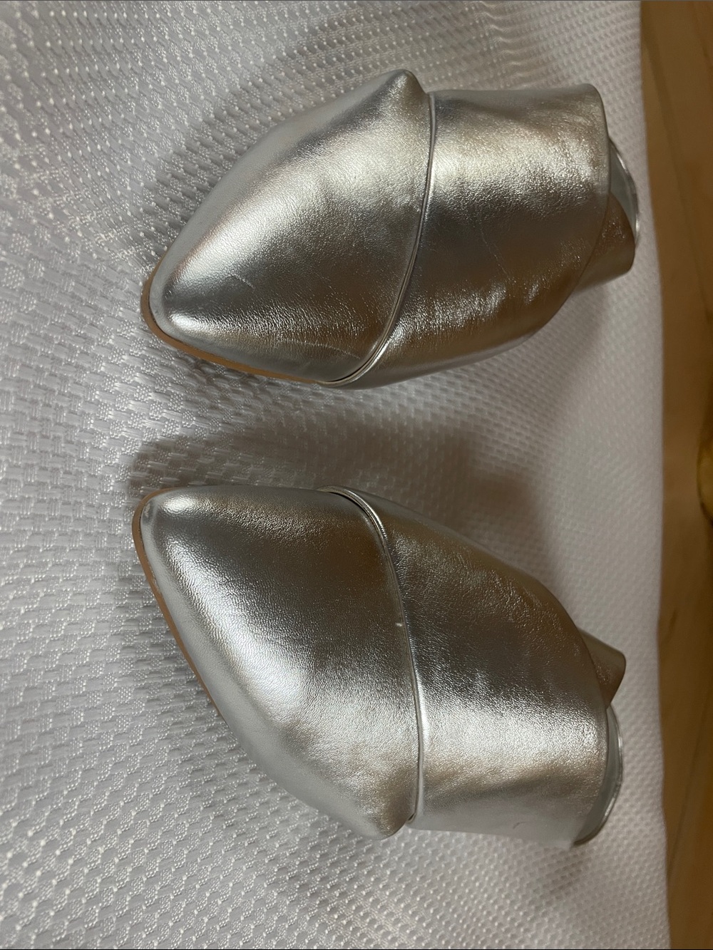 Dolce Vita Silver Pointed Leather Mules